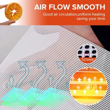 Сушарка для овочів, м'яса та фруктів Kwasyo з нержавіючої сталі, 8 ярусів, рецепти, BPA-free, 30–90°C, до 24 годин, для овочів, м'яса, фруктів (апельсин)