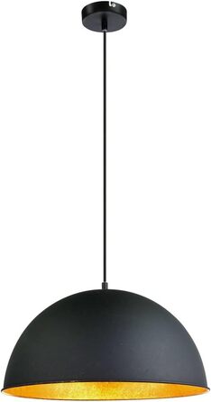 Підвісний світильник Globo Підвісний світильник Лампа для їдальні Абажурна лампа, метал Колір чорного золота, цоколь E27, DxH 4120см
