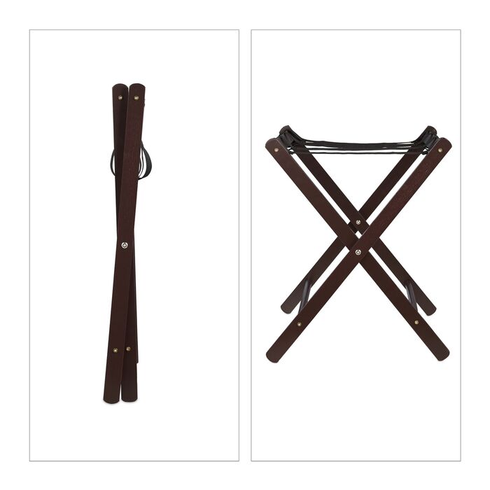 Підставка для валізи Relaxdays дерев'яна, складна