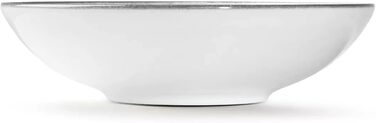 Набір з 6 керамічних тарілок - Салатні тарілки LINARI - Безпечні для мікрохвильової печі - 21 см - Сірий