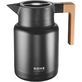 Термос Rohe Germany Isidor, 1.4 л, з нержавіючої сталі, чорний