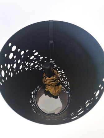 Підставка для парасольок Kobolo Парасолькова підставка Шаблон отворів -Отвори- чорний - Метал - 48x20 см