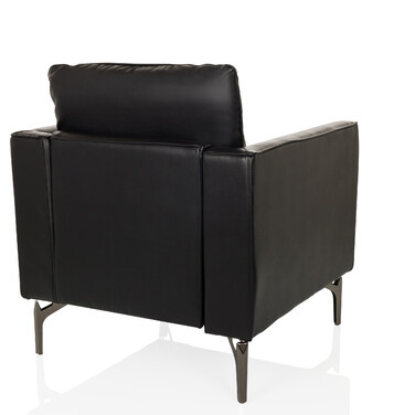 Крісло-релакс / Одномісне крісло BAVERO з екошкіри чорного кольору hjh OFFICE