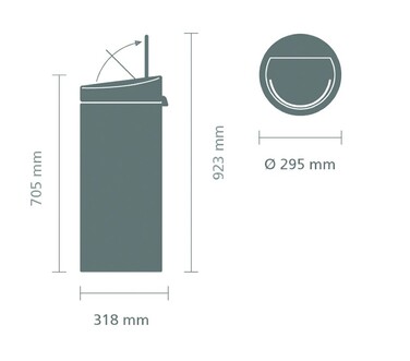 Бак для сміття Brabantia Touch bin 30 л (115301)