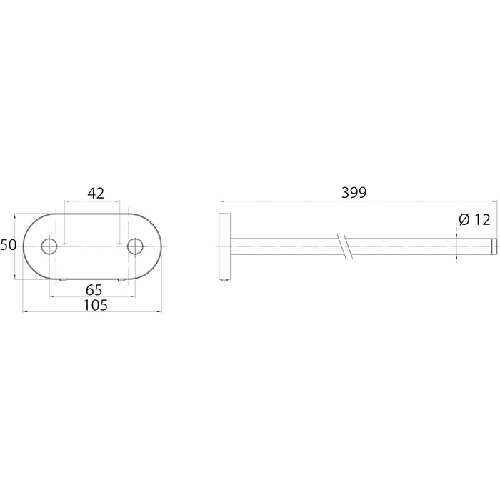 Тримач для рушників Emco Round 2-х секційний настінний, металевий, хром