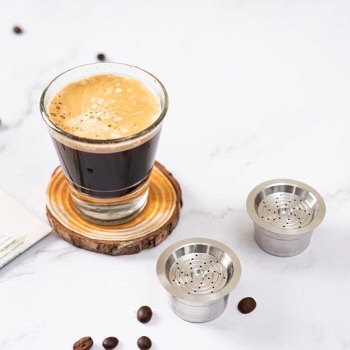 Багаторазові кавові капсули Tchibo Cafissimo з нержавіючої сталі для заправки в США, багаторазові кавові фільтри для капсул для к