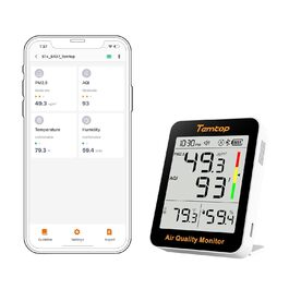 Вимірювач якості повітря Temtop S1+: PM2.5, AQI, температура, вологість, 100 днів роботи, підключення до APP, для дому та офісу