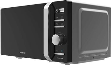 Мікрохвильова піч Cecotec Proclean 5010 Inverter 19 л, 700 Вт, 5 режимів, LED-дисплей, 8 програм, чорна, цифрова, для розморожування, підігріву і приготування
