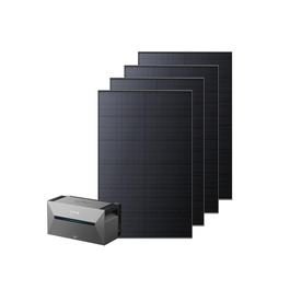 Anker SOLIX: сонячна електростанція для балкона (1780W | 3200Wh) з акумулятором Solarbank 2 E1600 Pro (1600Wh) та розширенням BP1600 (1600Wh), 4 панелі RS40T (445W), кріплення для землі, 4 MPPT, 1000W AC, Plug&Play