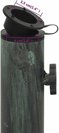 Підставка для парасольки від сонця, металева, біла, 45x45x30 см, vidaXL