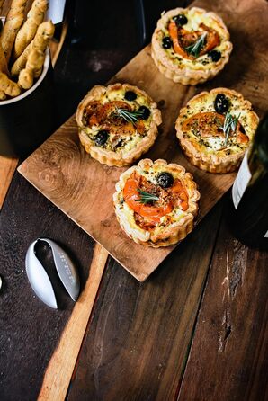 Форма для тарт з антипригарним покриттям LE CREUSET, 7 см, для 12 порцій, стійка до кислого тіста, з вуглецевої сталі, антрацит/помаранчевий