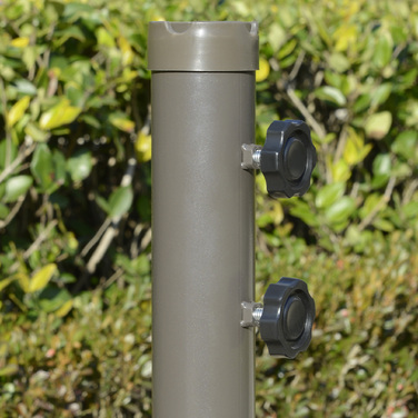 Outsunny Parasol Centilever Parasol Ø2.67 x 2.45 м Кривошипна парасолька з подвійним навісом Поперечна основа Сталь Сталевий Поліестер Сталь Світло-Сірий