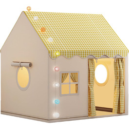 Дитячий намет-халапа для гри вдома | Халапа-замок для дітей, великий намет для ігор у приміщенні, міцний намет для дітей, жовтий колір