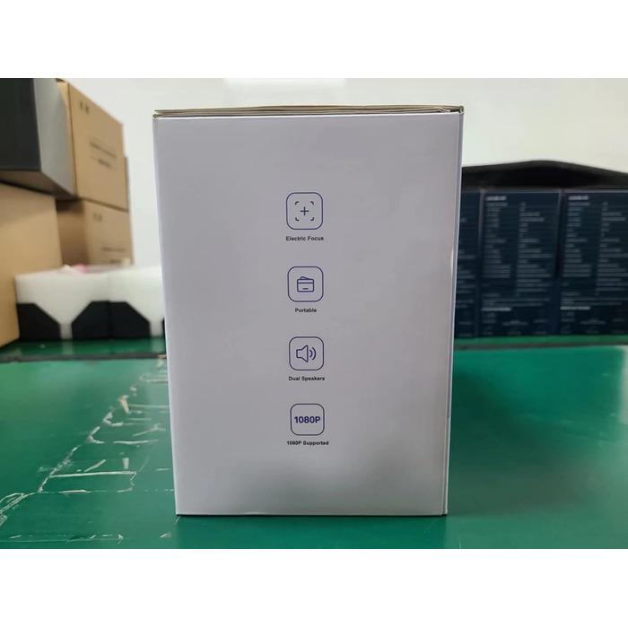 Mini-проектор WiMiUS 18000 люмен з Wi-Fi та Bluetooth, 1080P Full-HD, портативний для домашнього кінотеатру, сумісний з iOS/Android/Laptop/USB/PS5/AV (сірий)