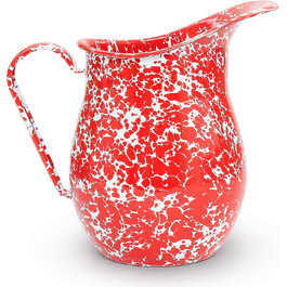 Круг Crow Canyon Home з емальованого посуду - великий, міцний, для дому та відпочинку на природі, можна мити в посудомийній машині (червоний)