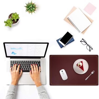 Підставки під тарілки Leder Platzsets, бордові, 6 шт., миючі, водонепроникні, для дому, кухні, на вулицю