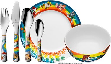 Набір дитячого посуду WMF Paw Patrol 6-частинний з нержавіючої сталі, від 3 років, Cromargan® та набір посуду з єдинорогом