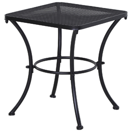 Outsunny Side Table Чорний садовий стіл 45x45x50см Металевий балконний столик Журнальний столик для патіо та саду