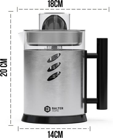 Бальтер Швидкий Соковичавник: Великий отвір 135 мм, 300 Вт, для овочів та фруктів, BPA Free, тихий (ZP-03)