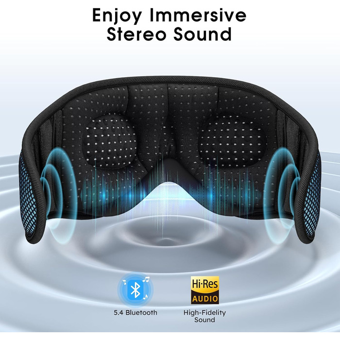 Маска для сну LOVE EYE 3D, для тих, хто спить на боці, чоловіча та жіноча, дихаюча, блокує світло (Блакитна)