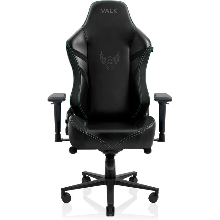 Крісло VALK Freya для геймерів та офісу: регульоване, з підлокітниками 4D, підставкою для голови та попереку, чорне, з екошкіри