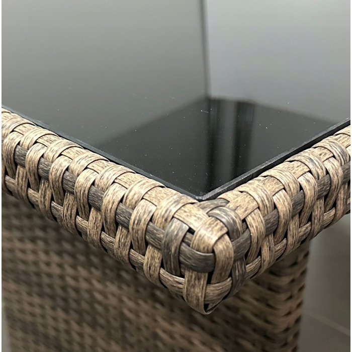 Комплект садових меблів IdealGarden із техноротанга, коричневий, 5 предметів