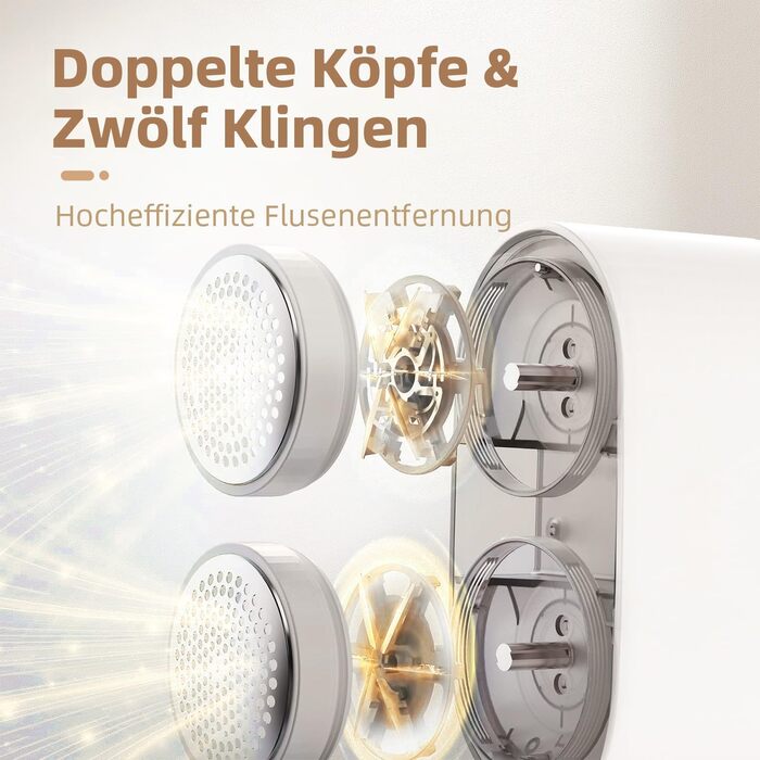 Електричний верстат для гоління CONOPU з USB-C, 12 лез, подвійний дизайн, для всіх типів одягу, 2 змінні леза, щітка для чищення Braun