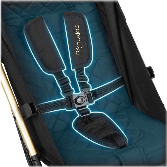 Легка прогулянкова коляска-трость Nukido, складана, з великими колесами