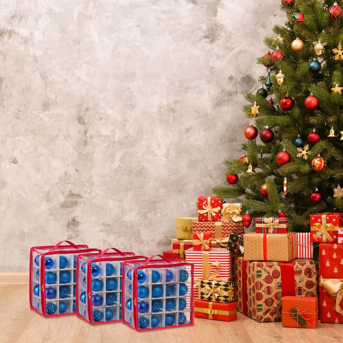 Набір з 3 коробок для зберігання новорічних кулічок Relaxdays