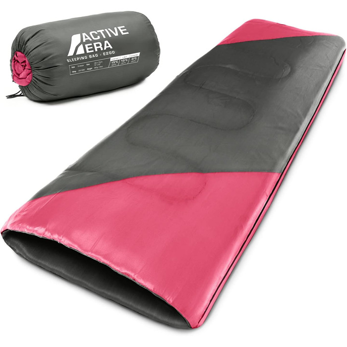 Спальний мішок Active Era Blanket - Спальний мішок, від -3C до 15C Літо, весна, осінь - Легкий спальний мішок для вулиці та приміщень (рожевий)