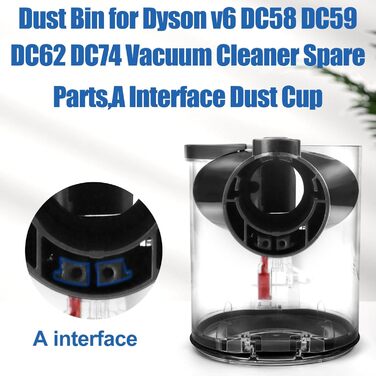 Контейнер для пилу Odashen для запчастин для пилососа Dyson V6 DC58 DC59 DC62 DC74