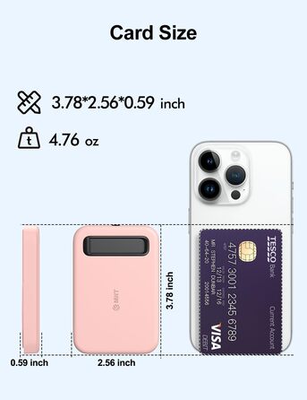 Міні-зарядний пристрій EMNT для iPhone, Power Bank 5200 мАг з кабелем, сумісний з iPhone 14/13/12/11/x/8/7