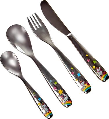 Набір дитячого посуду WMF Paw Patrol 6-частинний з нержавіючої сталі, від 3 років, Cromargan® та набір посуду з єдинорогом