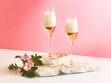 Набір келихів для шампанського KROSNO Champagnergläser Set (6 шт.) 210 мл, Splendour, скло без свинцю, елегантний дизайн, для шампанського, просекко та святкових заходів