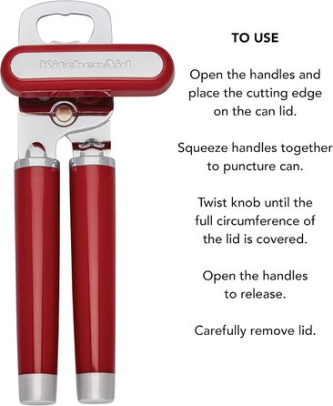 KitchenAid Gourmet Dosenöffнер: багатофункціональний, матове червоне покриття