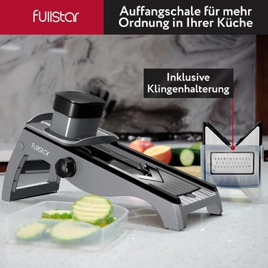 Мандоліна для овочів 7-в-1 з нержавіючої сталі: нарізчик, тертка, слайсер для овочів та фруктів - кухонний гаджет