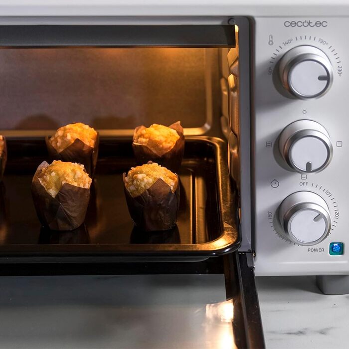 Мультифурна Cecotec Bake&Toast 1090 Black - 23 л, 1000 Вт, таймер, регулювання температури до 230ºC, решітка-гриль, лопатка