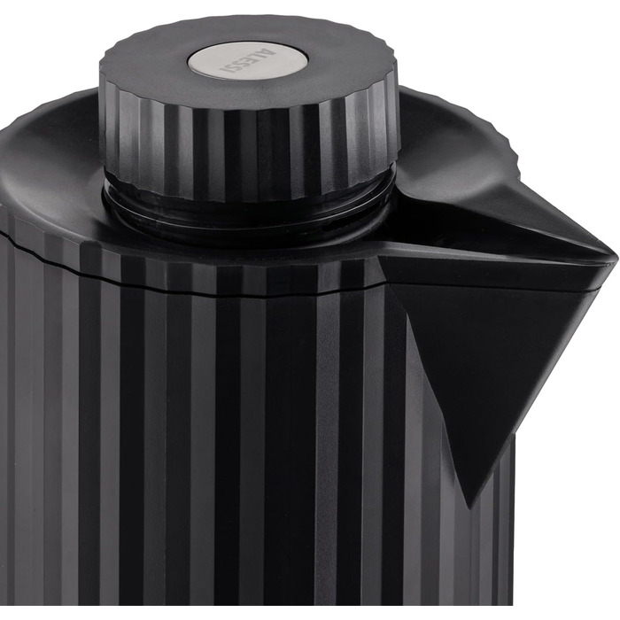 Термос Alessi Plissé MDL12 G - дизайнерський, чорний, 1 л (100 cl), з подвійними стінками, з термопластичного матеріалу