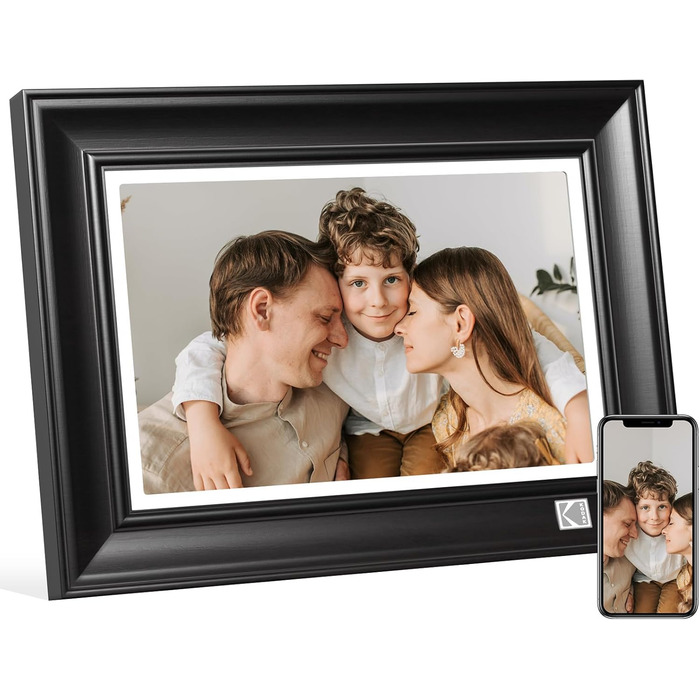 Цифровий фотоальбом Kodak 10 дюймів WiFi, 32GB, IPS HD сенсорний екран, авто-поворот, чорний