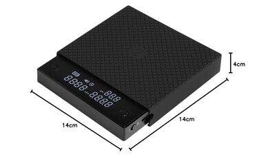 Ваги для кави TIMEMORE з таймером, контролем протікання, точність 0,1 г, автоматичний таймер, ємність 2000 г, чорний (Basic Pro)