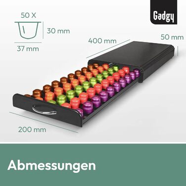 Тримач для капсул кави Gadgy | На зберігання 36 капсул | Ящик для капсул Nespresso | Тримач з нержавіючої сталі