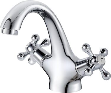 Змішувач для ванної кімнати з двома ручками, хром, з міді, ретро стиль, G3/8 | Змішувач для умивальника