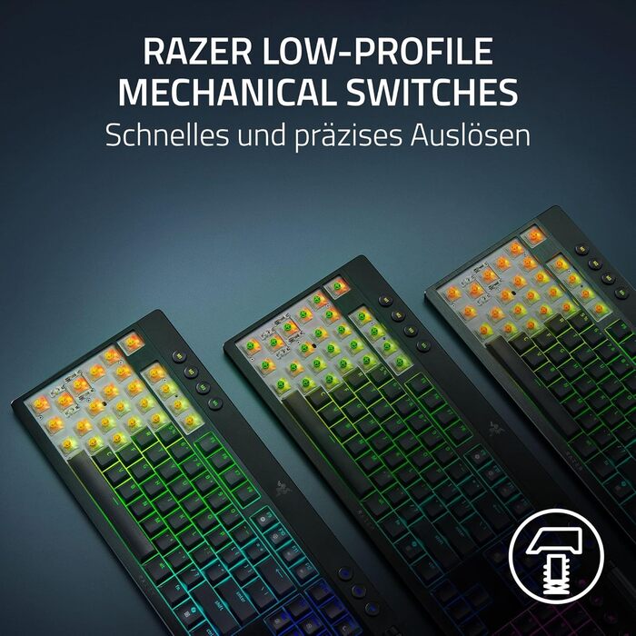Механічна ігрова клавіатура Razer BlackWidow V4 TKL з Green Switch (QWERTZ DE, RGB Chroma, 6 макро-клавіші)