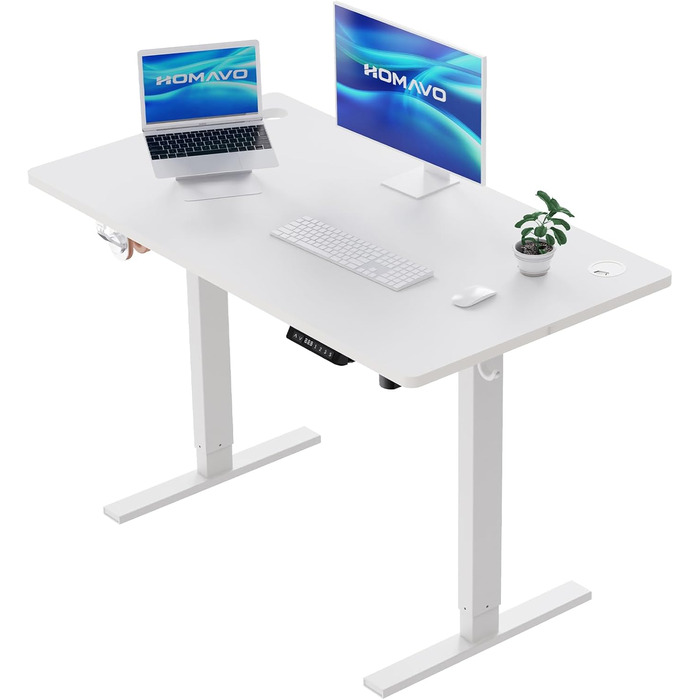 Електричний стіл 140x70 см з регулюванням висоти, USB-A/Type-C, пам’яттю і функцією повернення, висота 70–119 см