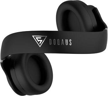 Накладні навушники DOQAUS Bluetooth, 90 годин, 3 режими еквалайзера, мікрофон, амбушури з пам'яттю Protein, чорний