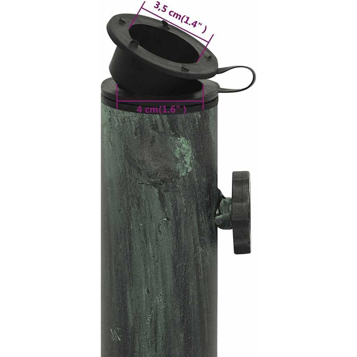 Підставка для парасольки від сонця, металева, біла, 45x45x30 см, vidaXL