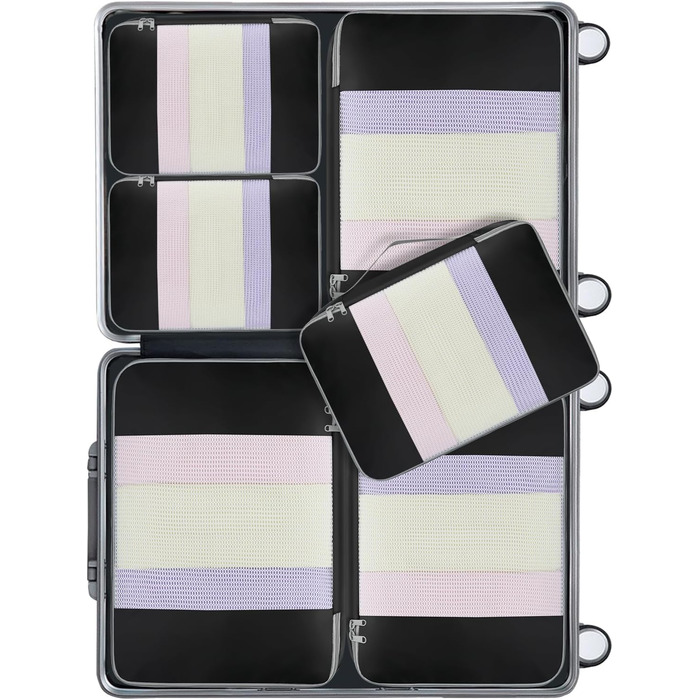 Набір органайзерів для одягу в подорожі BAGAIL, 10 шт., набір кубів для пакування речей у валізу та ручну поклажу, рожевий