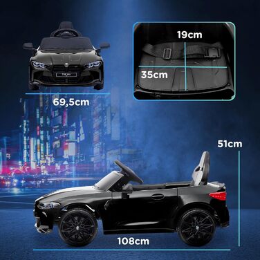 Дитячий електромобіль 12V з пультом, підвіскою, плавним стартом, MP3, USB, LED підсвіткою, сигналом, швидкість 3-5 км/год, для дітей 3-5 років, білий (чорний)
