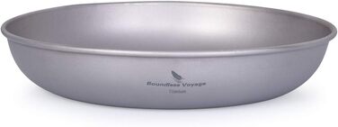 Тарілка для кемпінгу iBasingo Titan Teller 18.5 см: міцна, легка, з нержавіючої сталі, для пікніка та приготування їжі