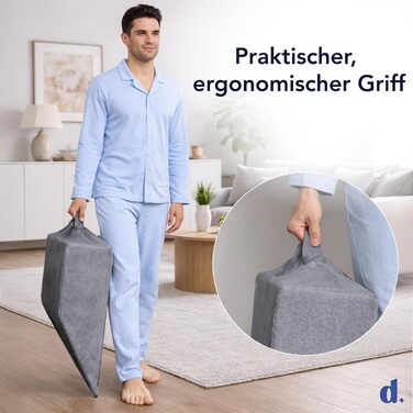 Подушка для ніг Dreamzie для розвантаження вен та підтримки ніг, гіпоалергенна та дихаюча, для дорослих, Made in EU